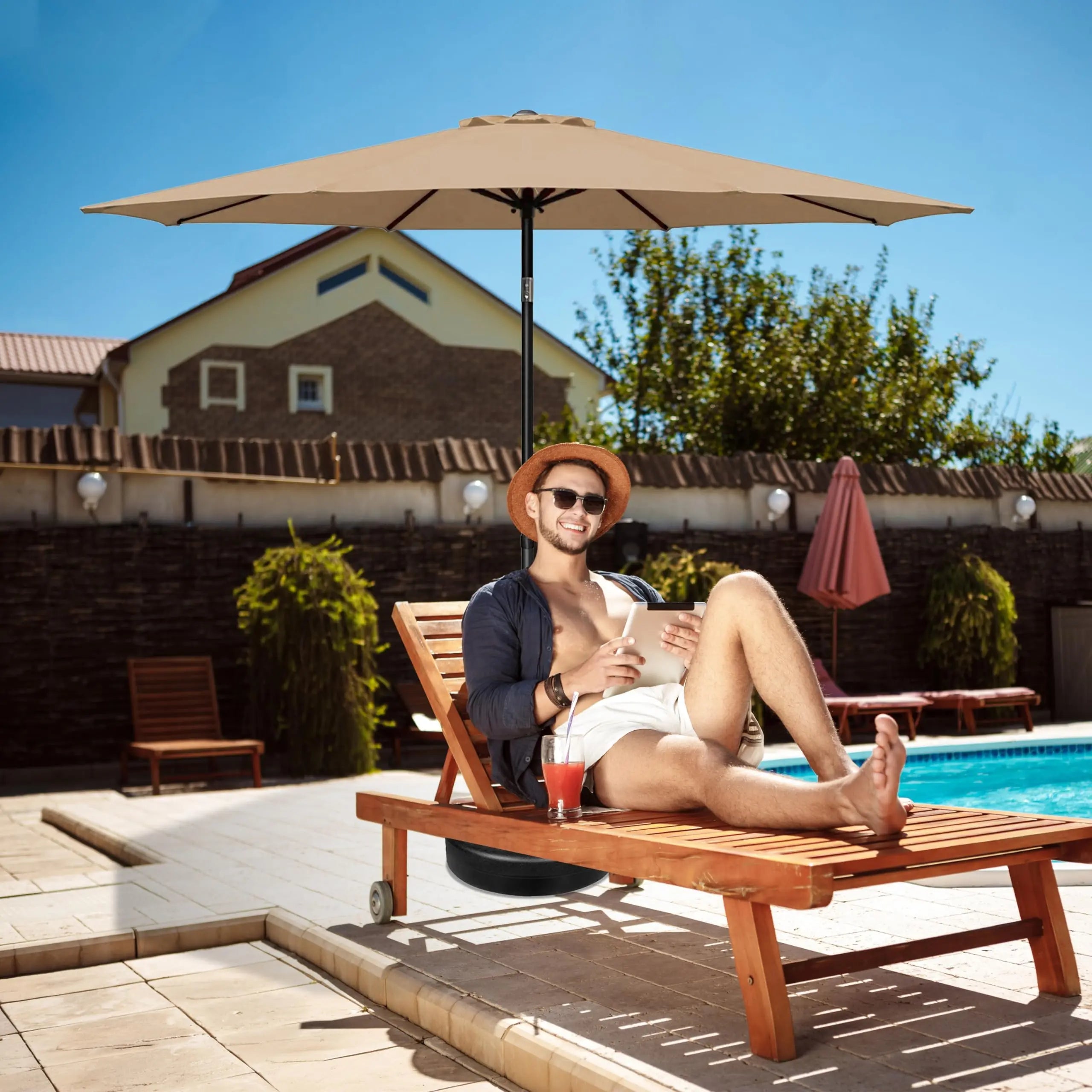 9ft Outdoor Patio Umbrella – Waterproof & UV Resistant