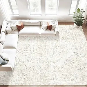 Washable 8x10 Vintage Rug