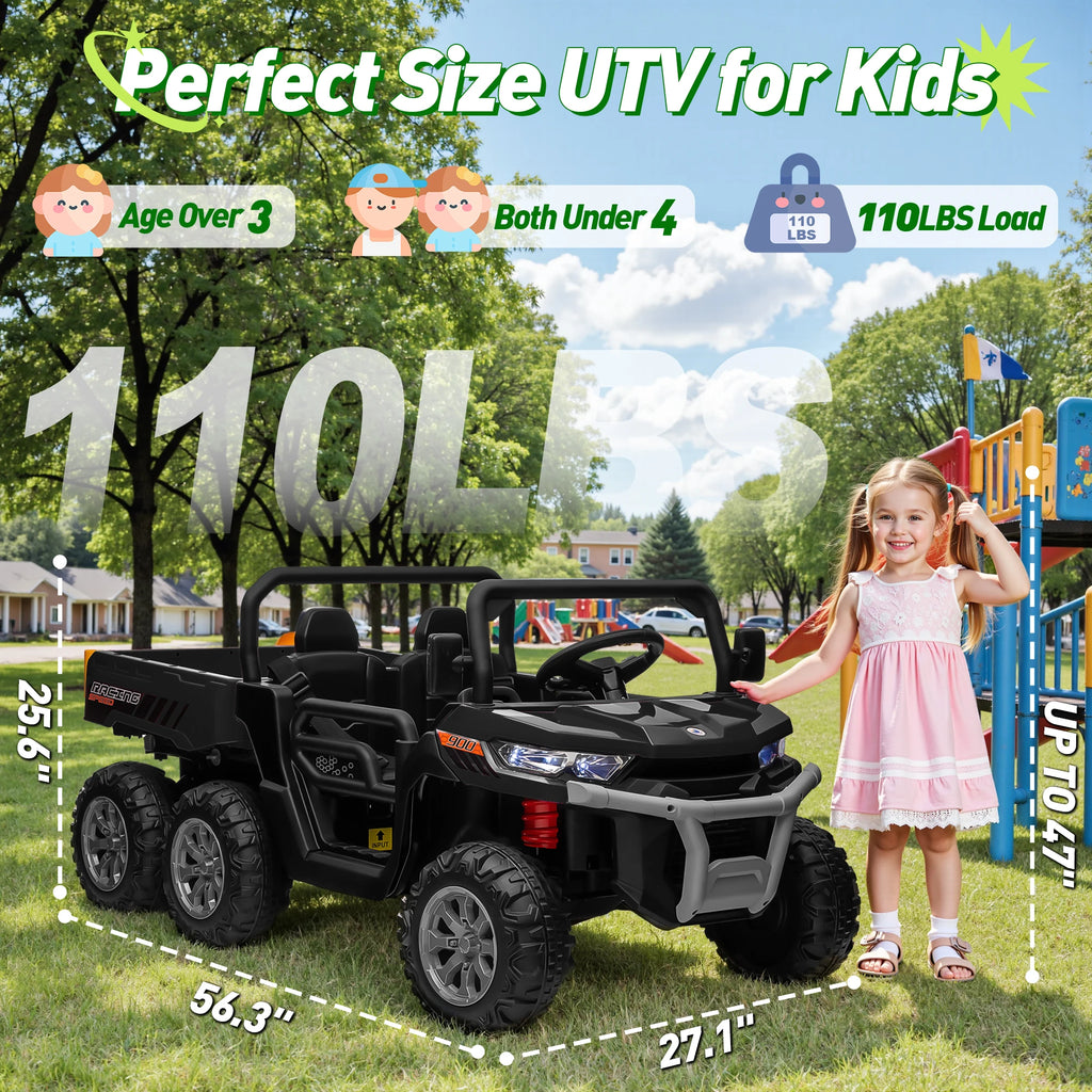 Electric Ride-On Car for Kids | Ages 3-12 | 2.4G Remote Control, 3-Speed Adjustable