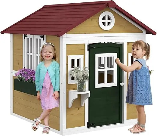 Cozy Cottage Kids Outdoor Playhouse | Convertible Backyard Playhouse