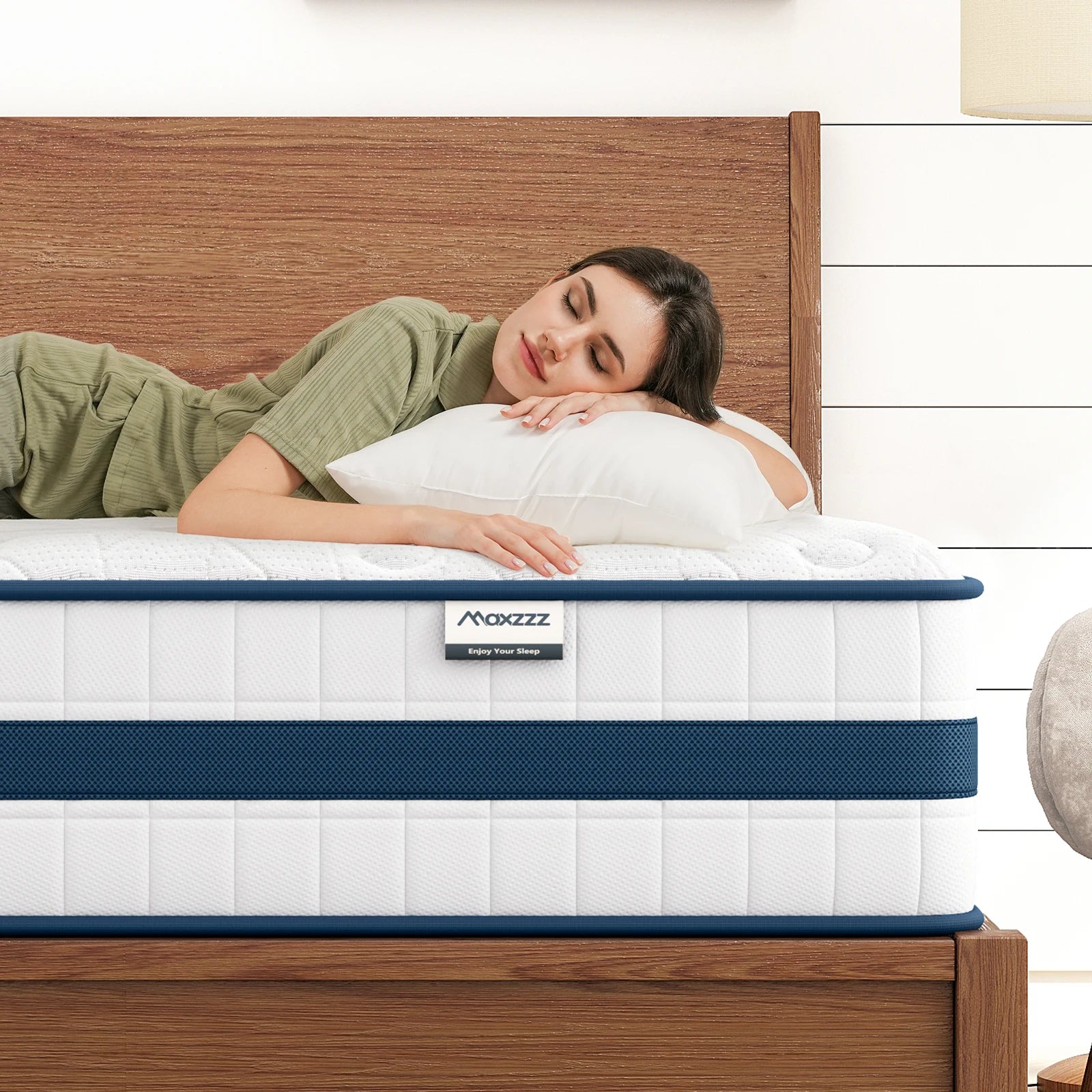 Maxzzz Firm Hybrid Mattress – USA Made, Eurotop, Memory Foam & Pocket Spring, 9-12 Inch