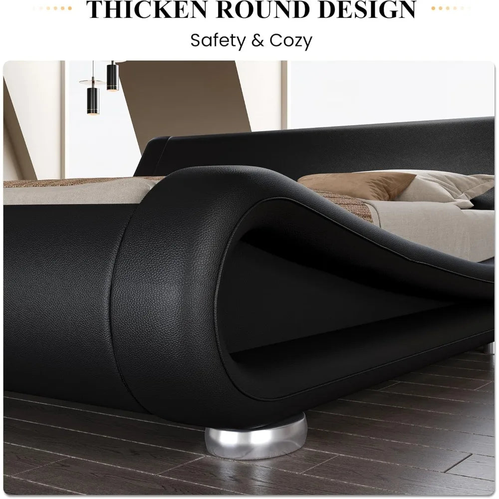 Modern Adjustable Leather Platform Bed – Ergonomic & Comfortable