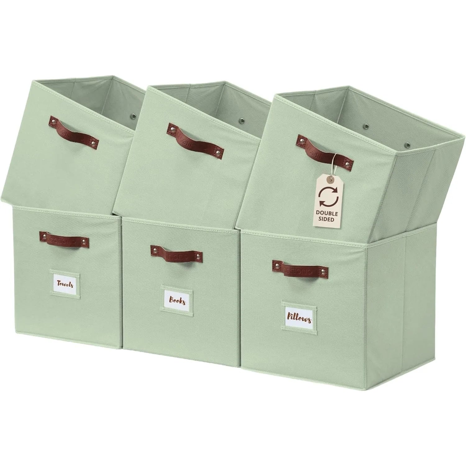 13” Cube Storage Bins – 6-Pack, Foldable & Durable Organizer