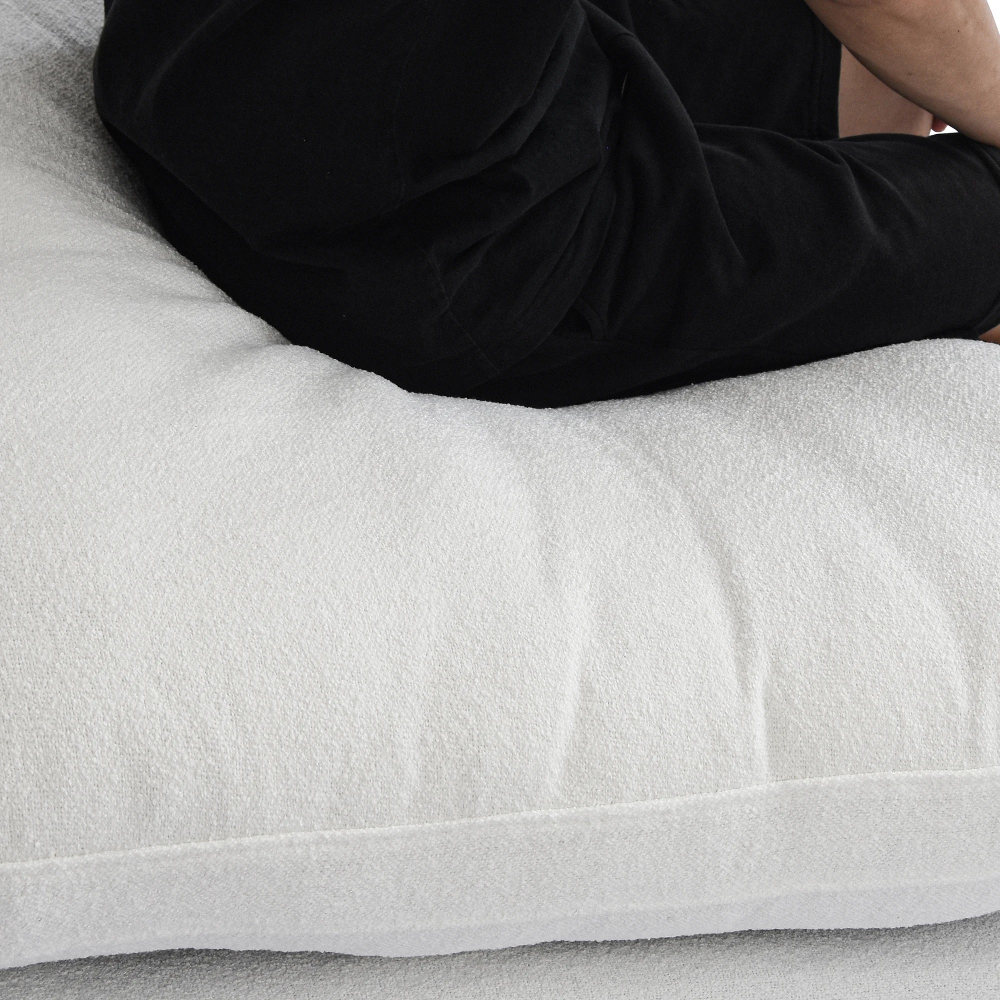Modular Convertible Cloud Couch 6-Seats U-Shaped Couches Comfy Down Filled Sectional Sofa With Ottomans Removable Cushion Covers