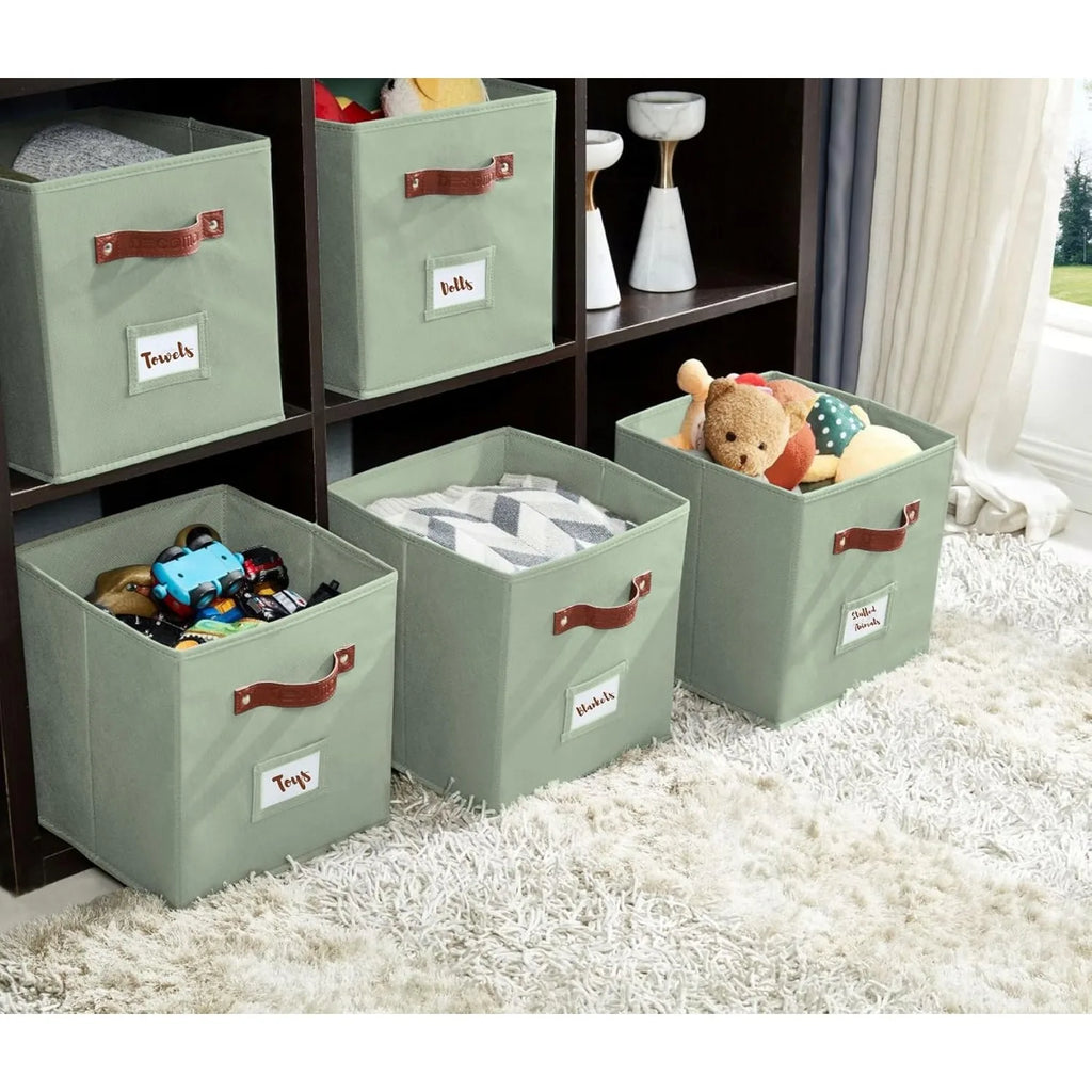 13” Cube Storage Bins – 6-Pack, Foldable & Durable Organizer