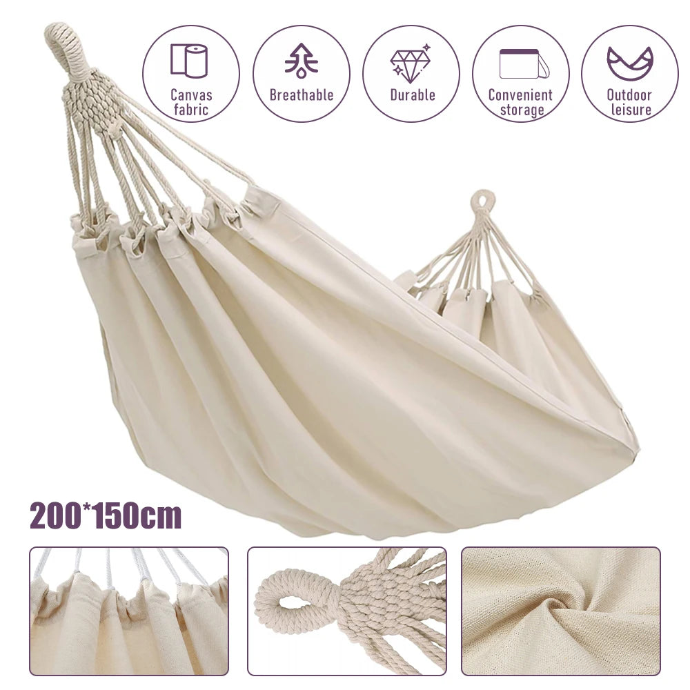 Modern Two-Person Cotton-Polyester Hammock – Cozy & Durable