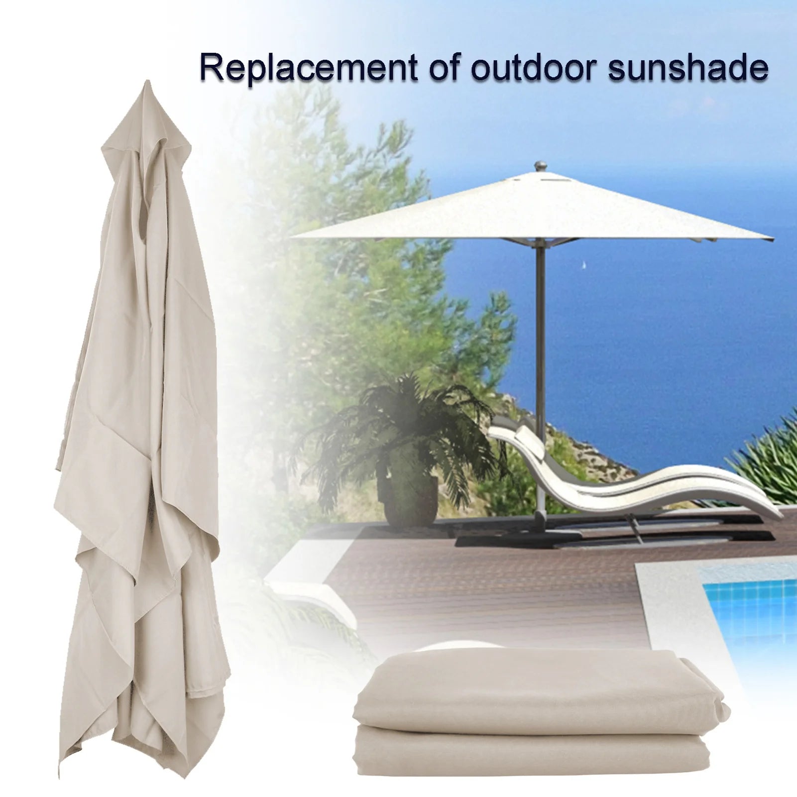 Waterproof Replacement Umbrella Canopy – Polyester