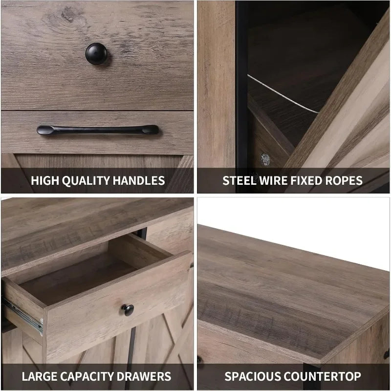 Dual Tilt Pull-Out Trash Cabinet – Hidden 10-Gallon Bins, Durable & Pet-Friendly