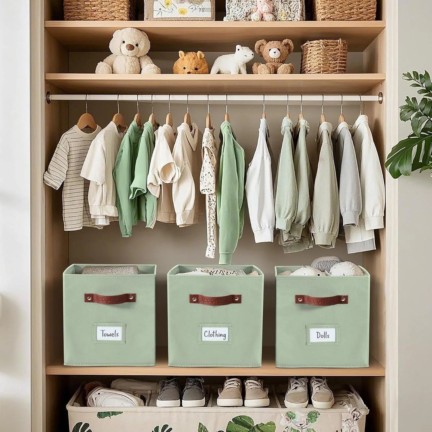 13” Cube Storage Bins – 6-Pack, Foldable & Durable Organizer
