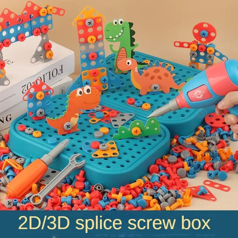 Children’s Electric Drill Tool Set – 3D Puzzle Assembly & Pretend Play Toys