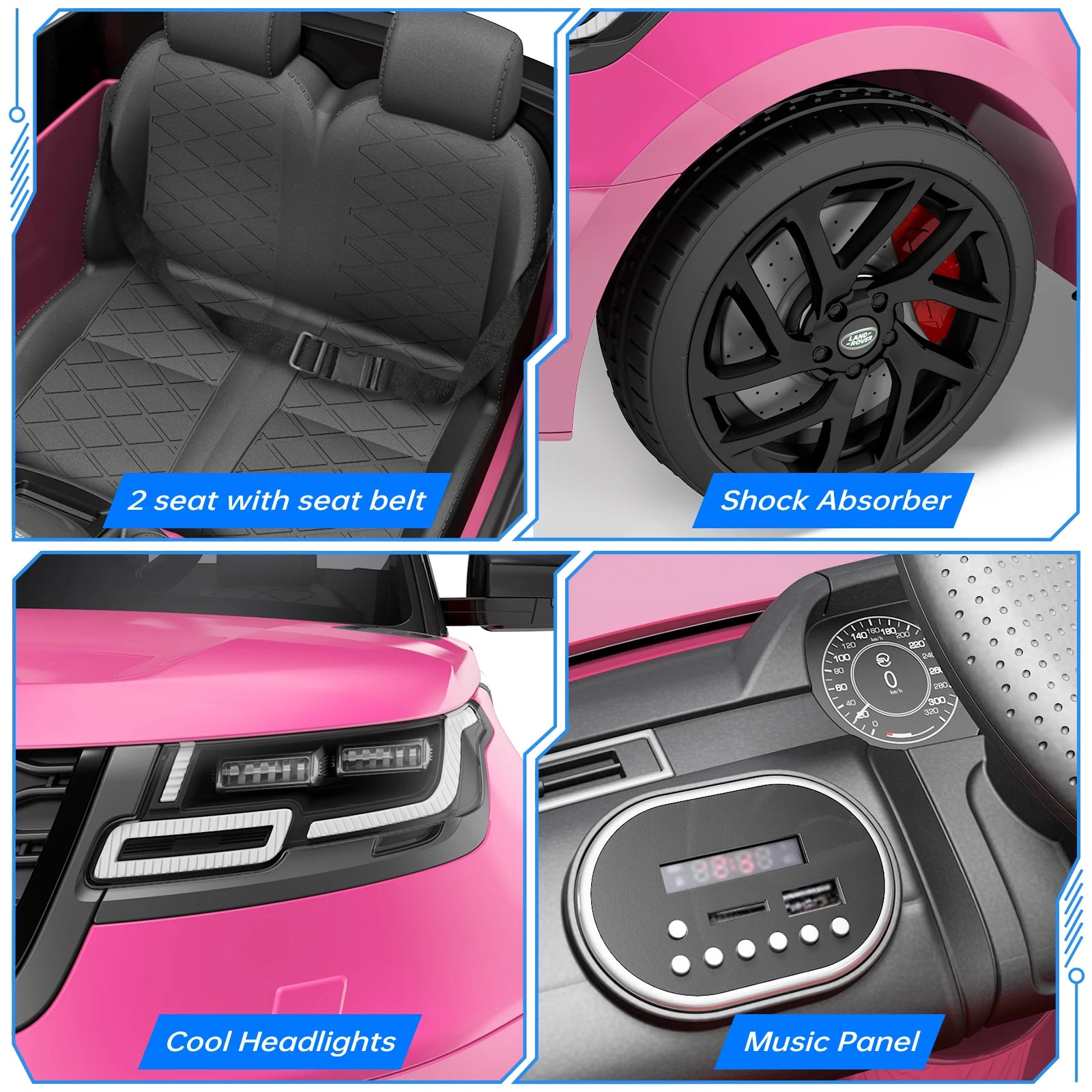 HobbyLane 12V Kids Ride-On Car | Electric Car with Parental Remote, MP3 Player, Rocking Function & Pull Rod | Ages 4–8
