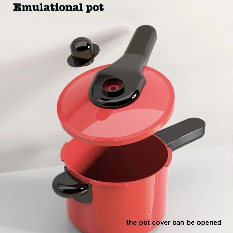 Pretend Play Red Kitchen Toy Set – Interactive Cooking Playset for Kids