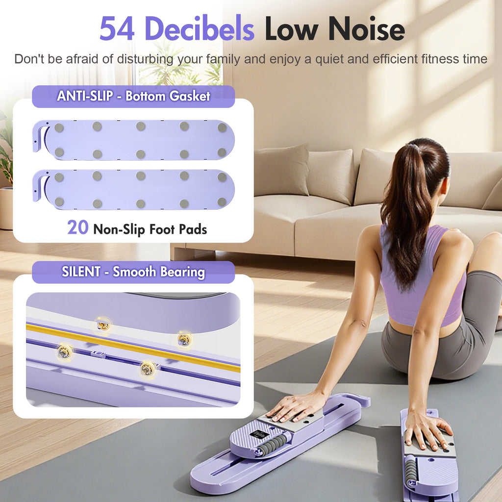 Portable Split Ab Board with Resistance Bands – Smart Pilates & Core Trainer