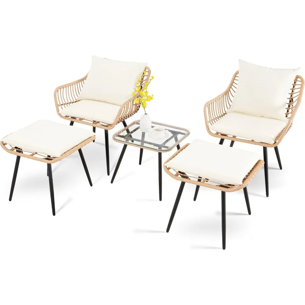 NGDUO 5-Piece Patio Bistro Set – Cozy & Versatile Outdoor Seating