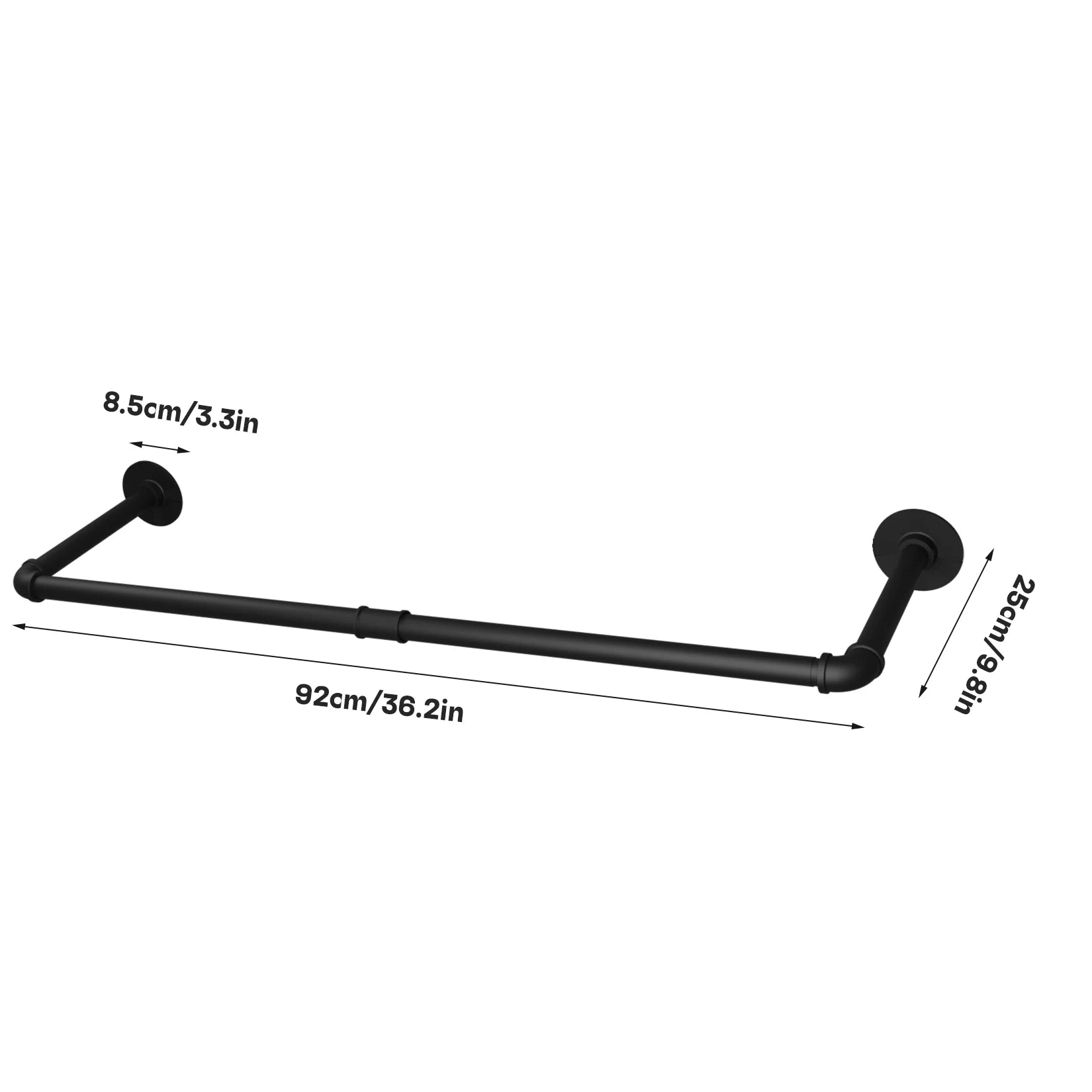 Industrial Pipe Shelves 2-Pack – Stylish, Heavy-Duty Wall Organizer