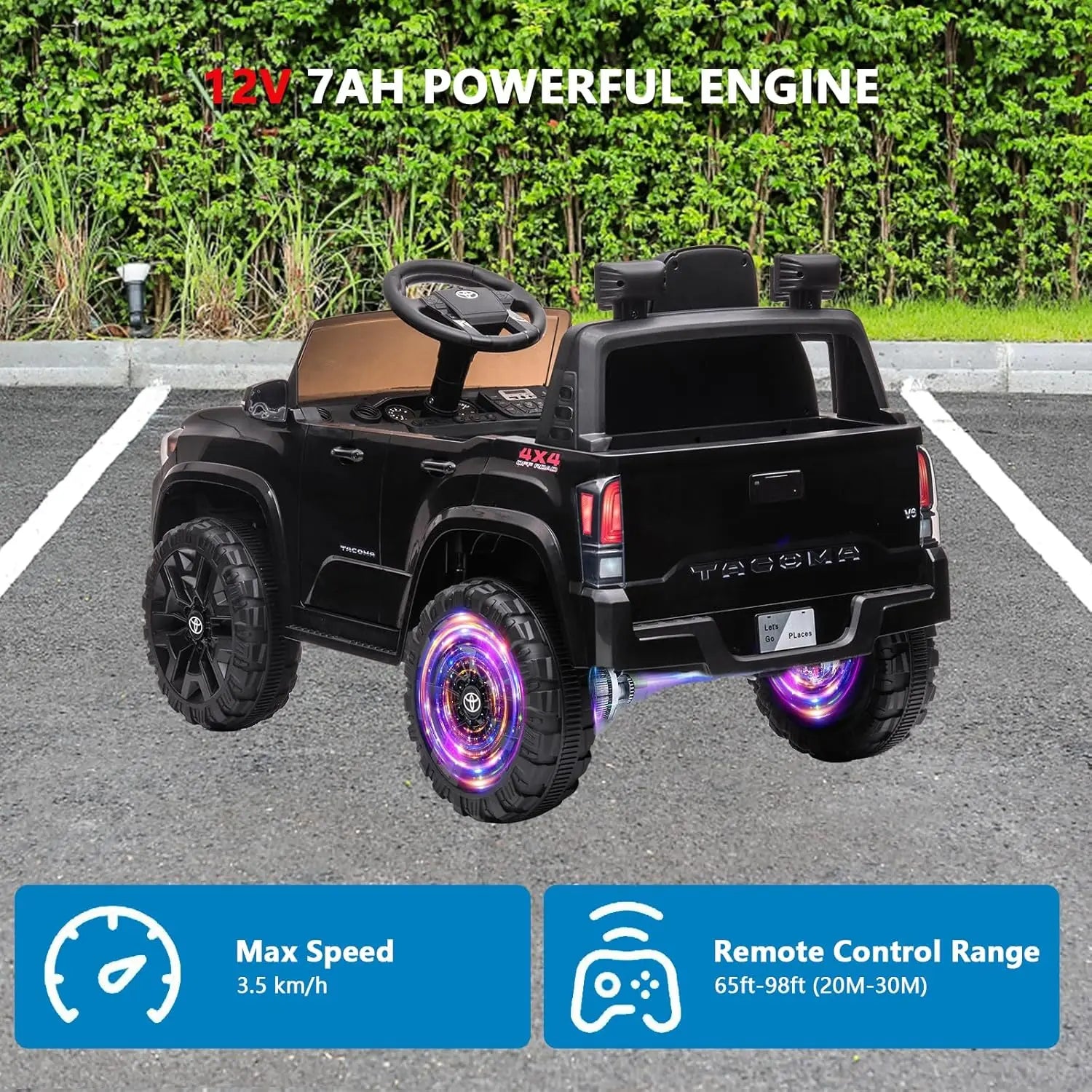 12V Kids Ride-On Truck | Electric Battery-Powered Car with Parental Remote, LED Lights & Sounds | Ages 3–6