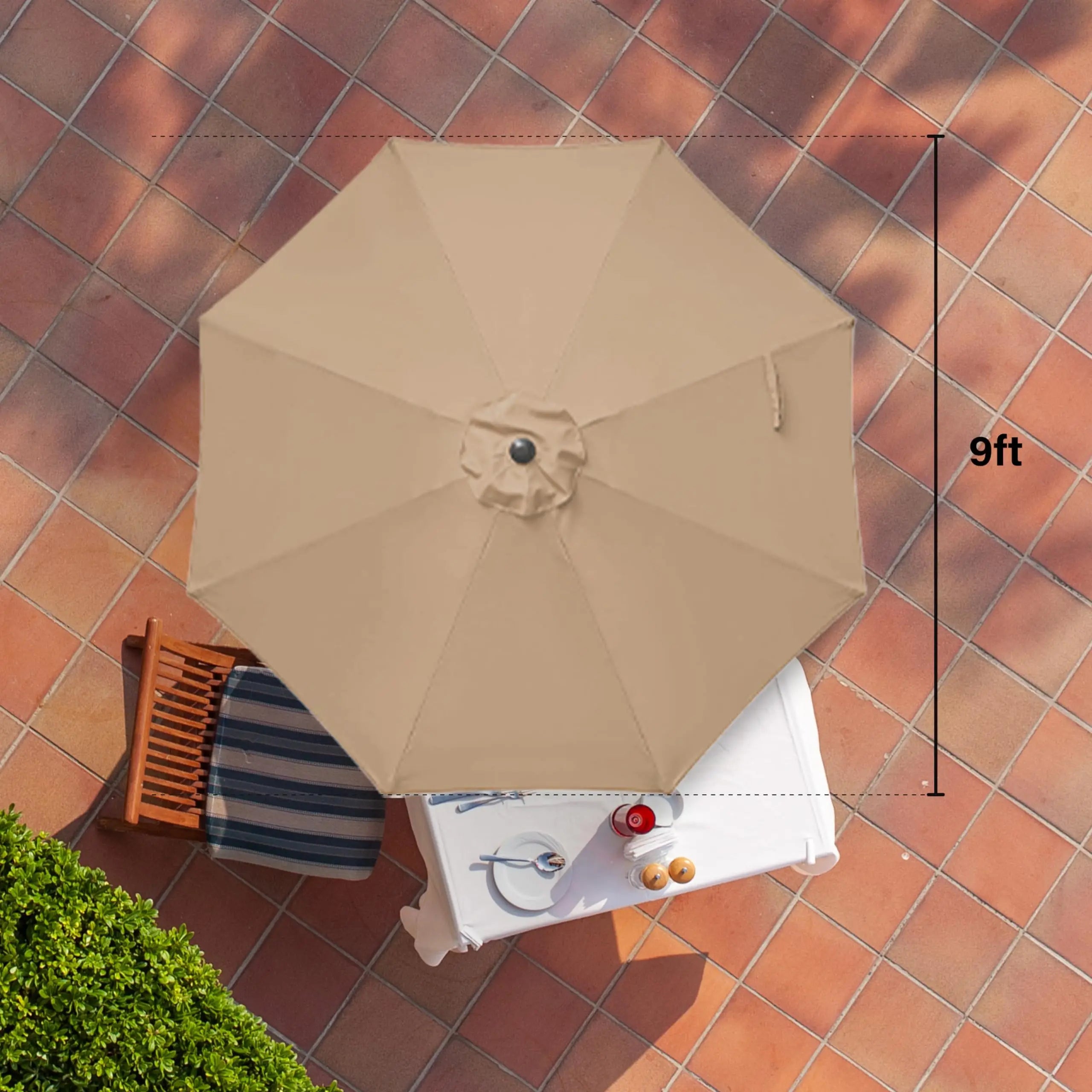 9ft Outdoor Patio Umbrella – Waterproof & UV Resistant