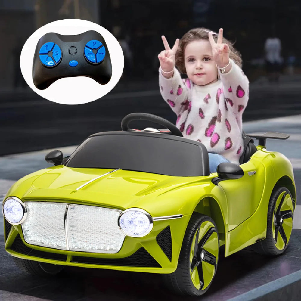 Lwo Kids Electric Ride-On Car | Ages 3–6 | 2.4G Remote Control, LED Lights, Music Player, Safety Belt