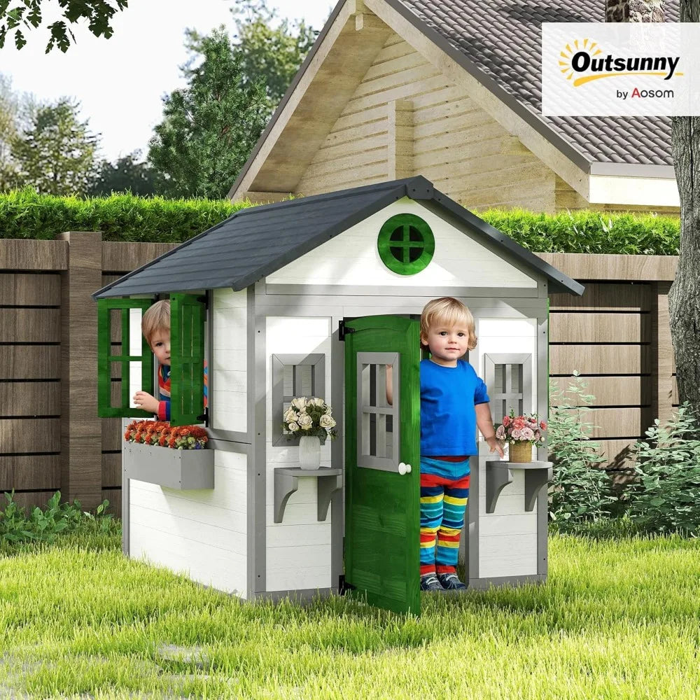 Cozy Cottage Kids Outdoor Playhouse | Convertible Backyard Playhouse