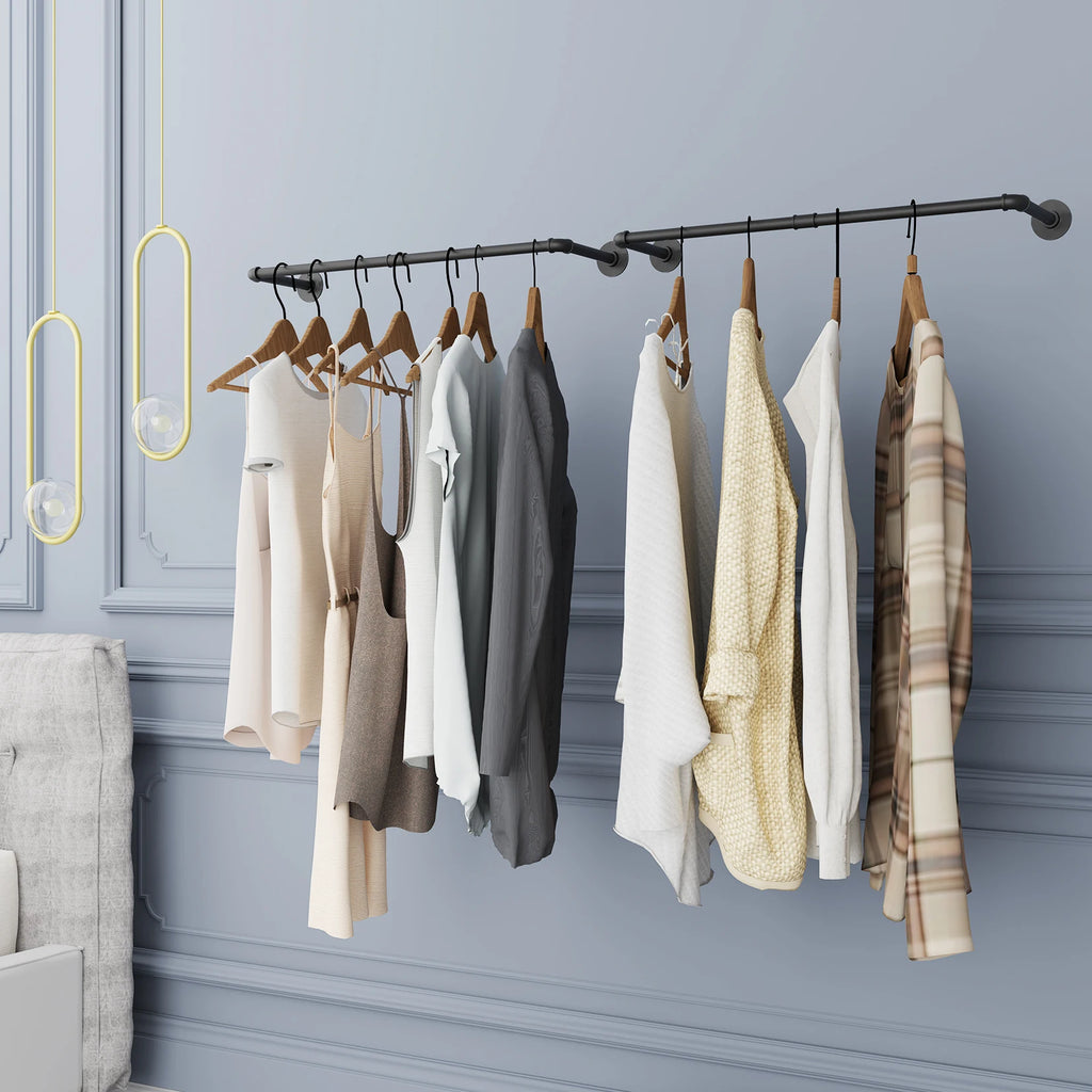 Industrial Pipe Shelves 2-Pack – Stylish, Heavy-Duty Wall Organizer