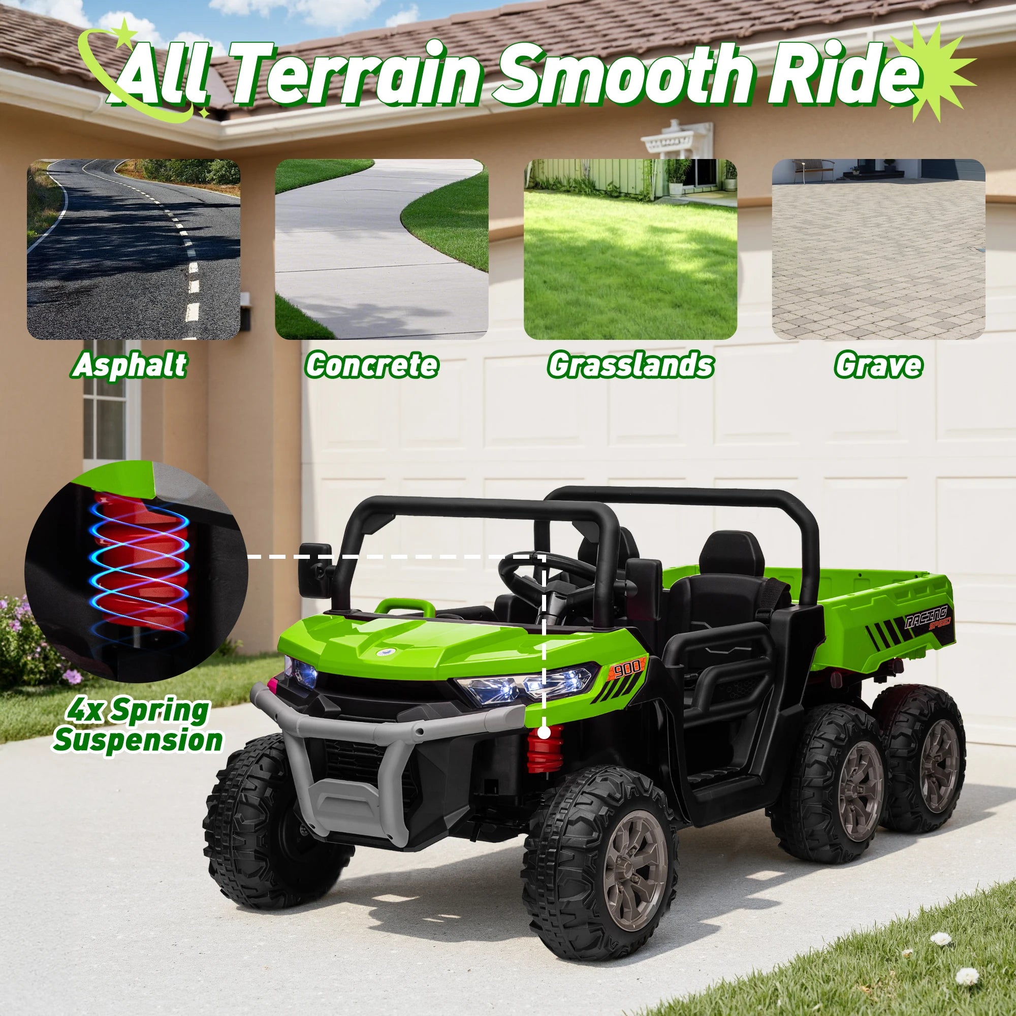 Electric Ride-On Car for Kids | Ages 3-12 | 2.4G Remote Control, 3-Speed Adjustable