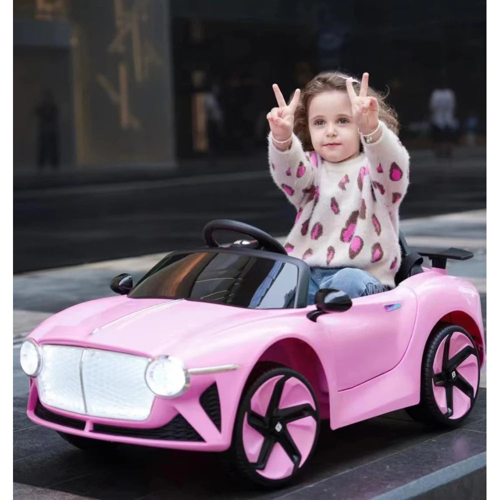 Lwo Kids Electric Ride-On Car | Ages 3–6 | 2.4G Remote Control, LED Lights, Music Player, Safety Belt