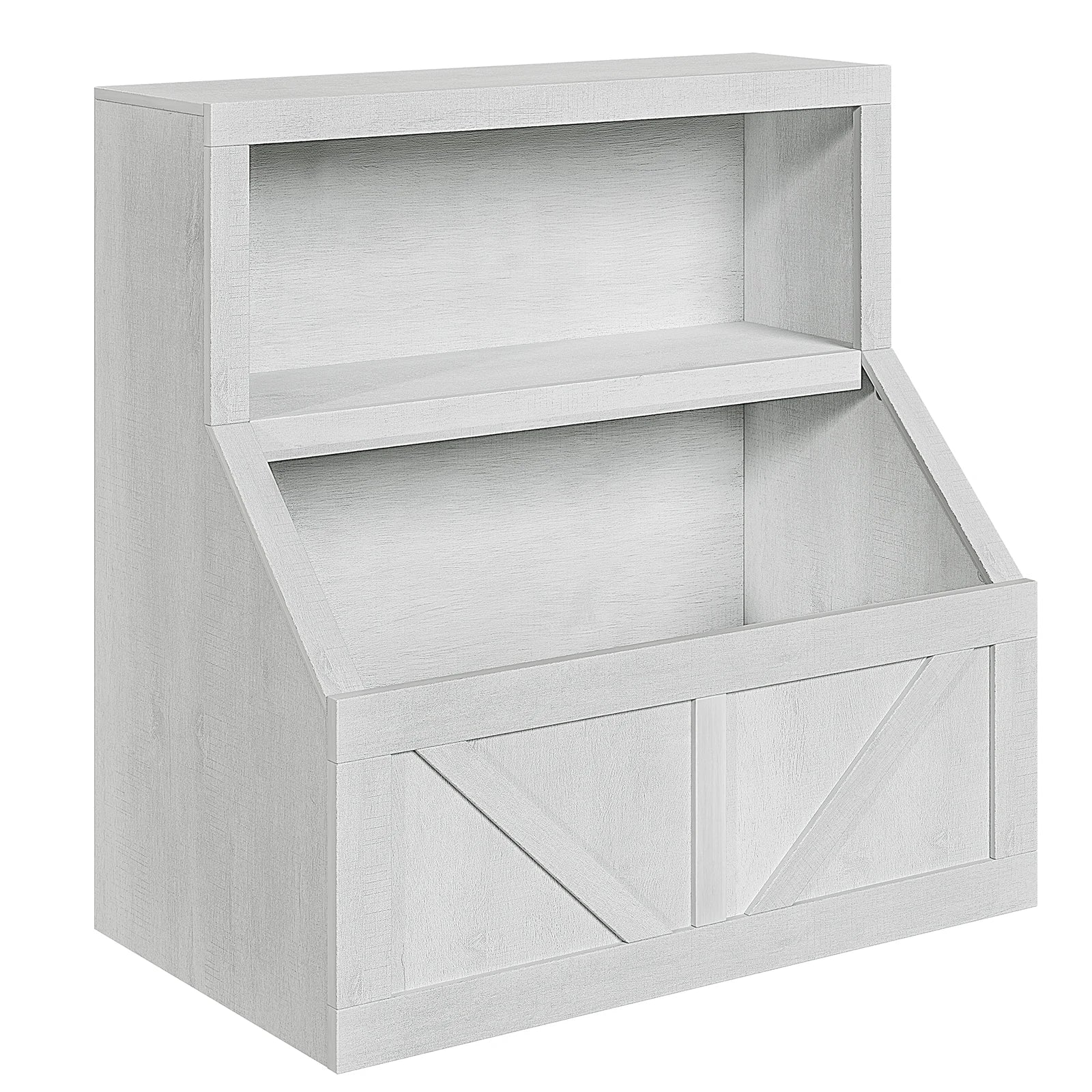 ids Bookshelf – Toy & Book Storage, Engineered Wood, Vintage White/Grey