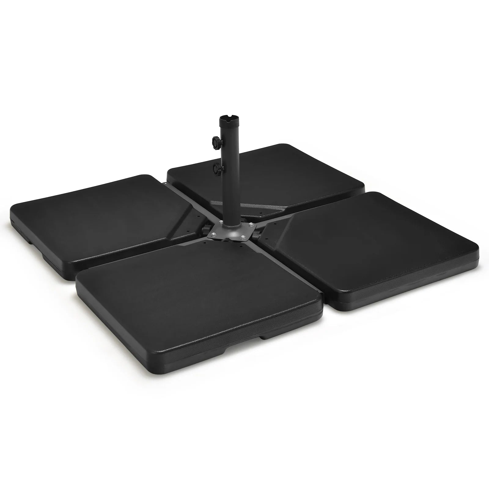 Heavy-Duty 4-Piece Cantilever Umbrella Base – Fillable HDPE Plates