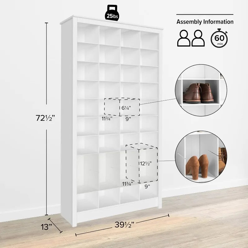 White Cube Shoe Storage Cabinet