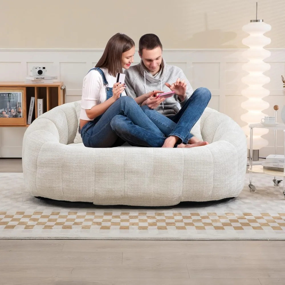 Loveseat Bean Bag Sofa – 57" Chenille