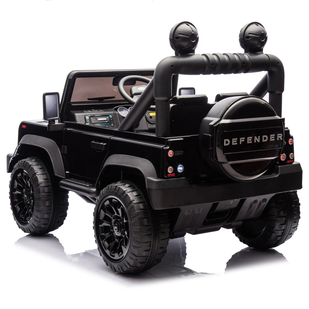 Lwo Licensed Land Rover Defender Electric Ride-On Car for Kids | Ages 3-7 | Remote Control, Multimedia, LED Lights