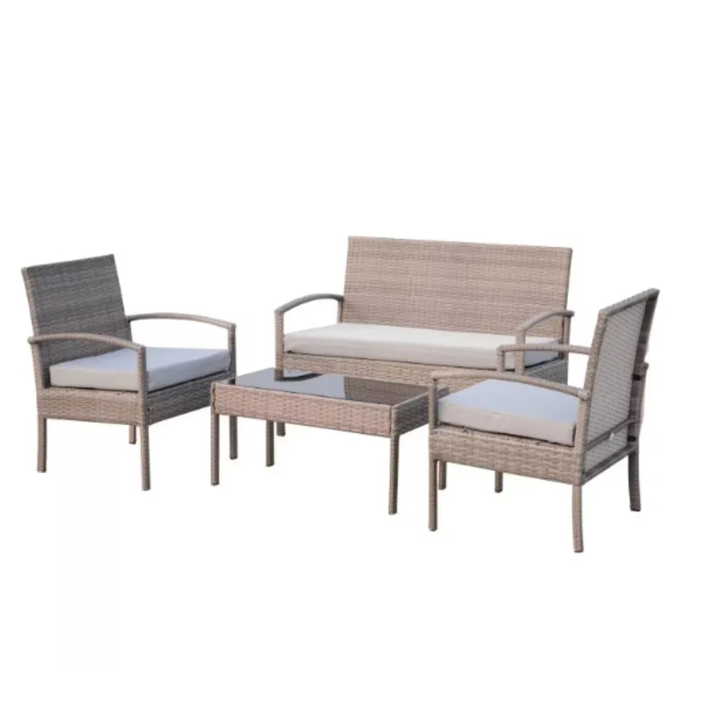 Outsunny PE Wicker Patio Furniture Set – Stylish & Weather-Resistant