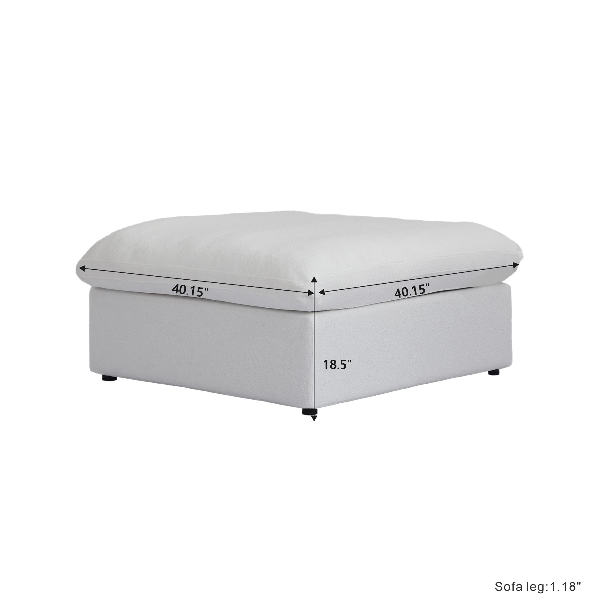 Modular Convertible Cloud Couch 6-Seats U-Shaped Couches Comfy Down Filled Sectional Sofa With Ottomans Removable Cushion Covers