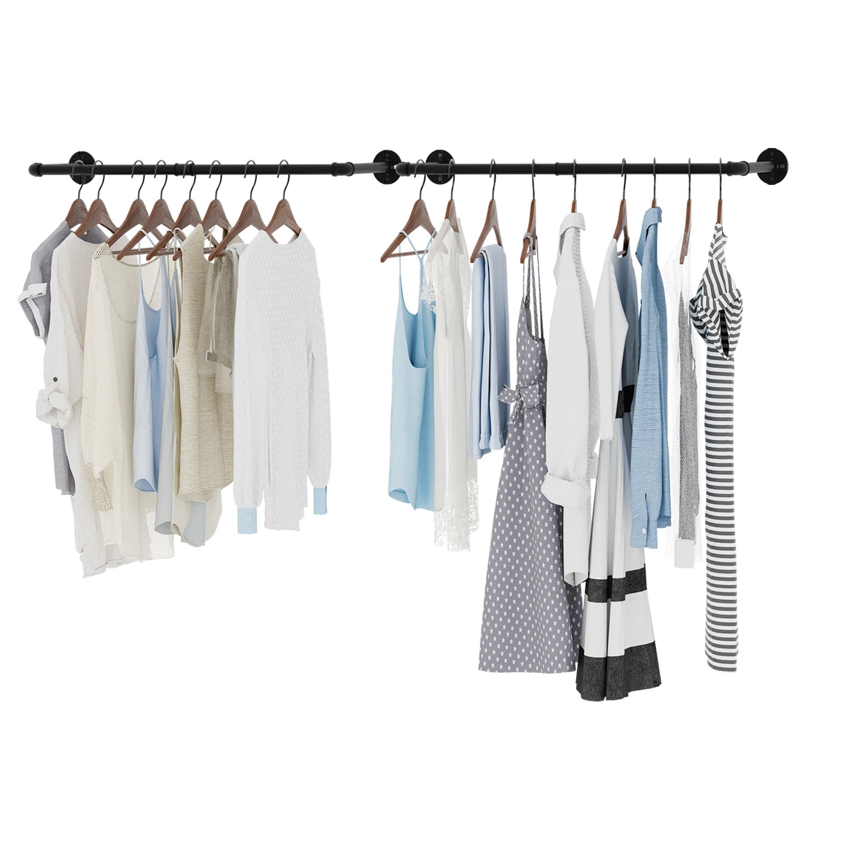 Industrial Pipe Shelves 2-Pack – Stylish, Heavy-Duty Wall Organizer