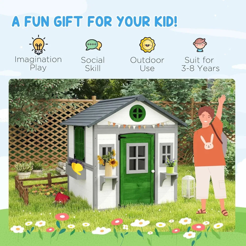 Cozy Cottage Kids Outdoor Playhouse | Convertible Backyard Playhouse