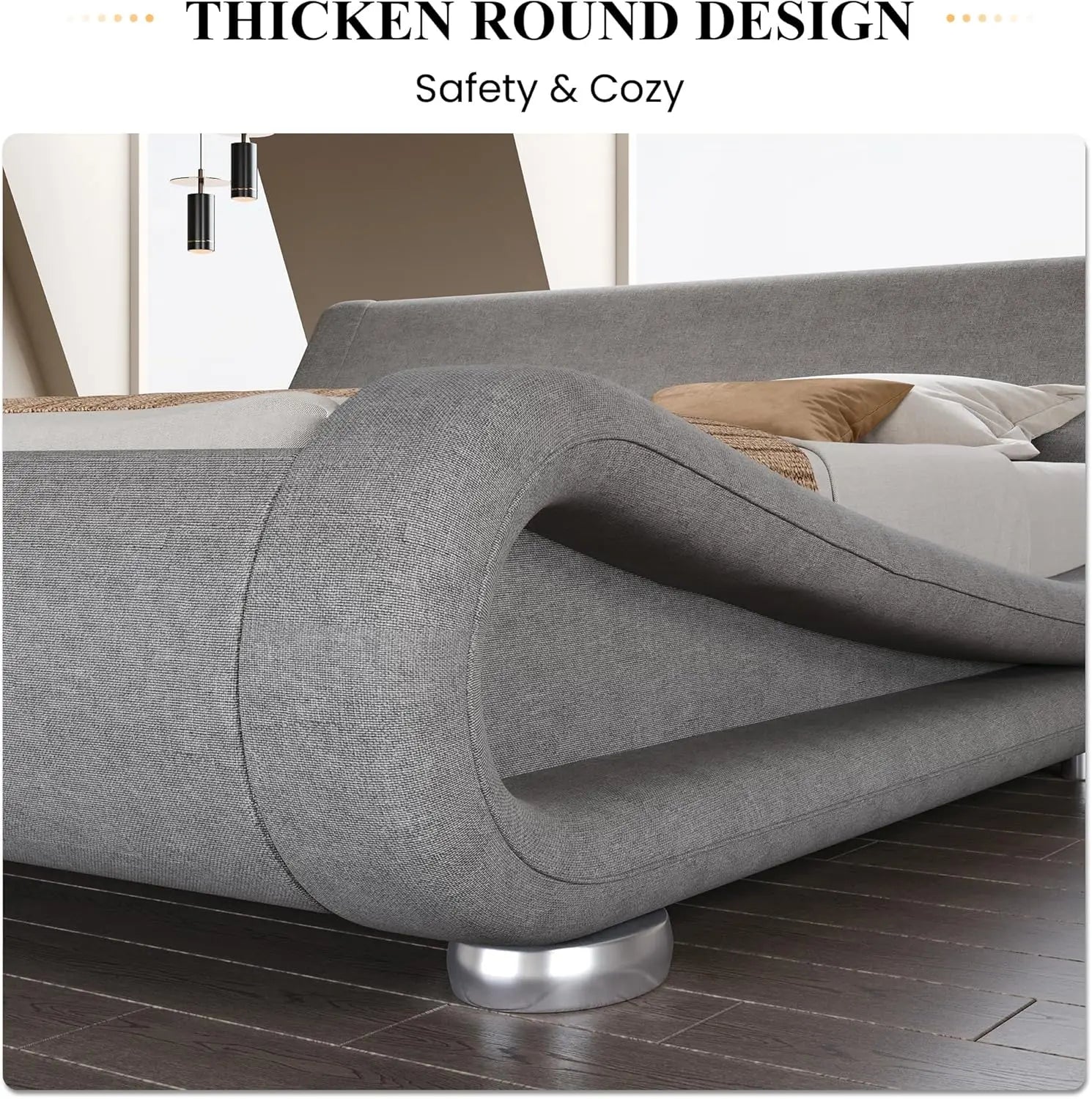 Modern Adjustable Leather Platform Bed – Ergonomic & Comfortable