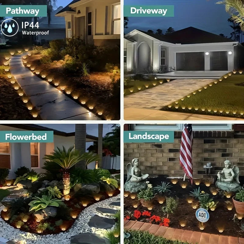 8-Pack Solar LED Garden Lights – Waterproof Outdoor Pathway Lamps