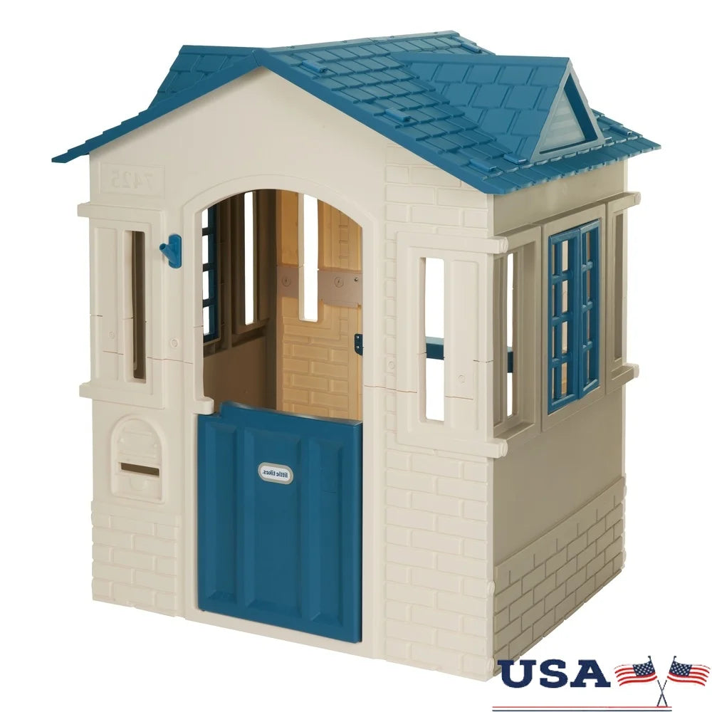 Cape Cottage Playhouse – Blue | Indoor & Outdoor Kids Playhouse