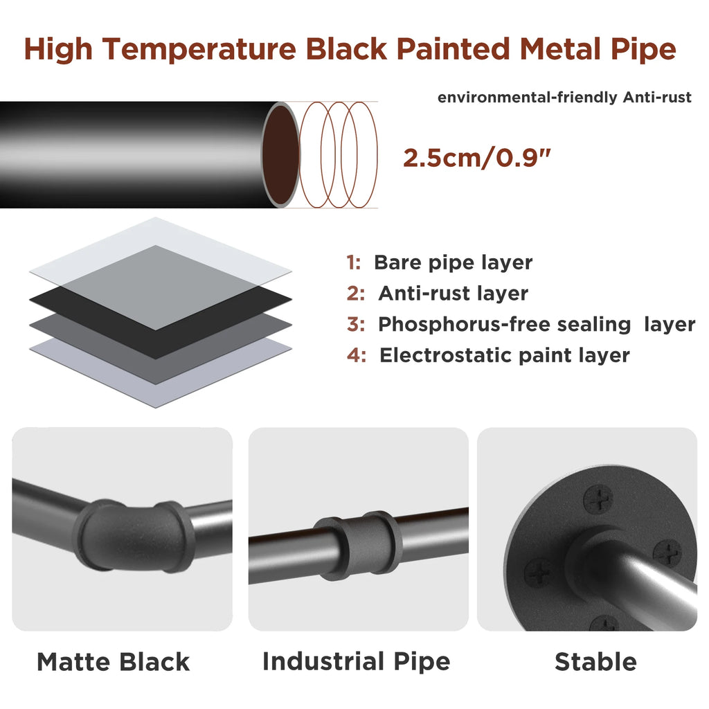 Industrial Pipe Shelves 2-Pack – Stylish, Heavy-Duty Wall Organizer