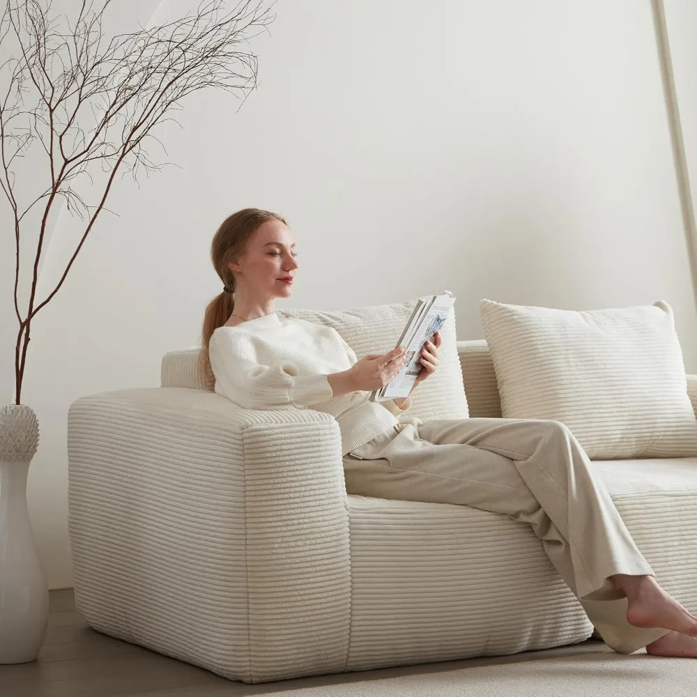 Memory Foam 3-Seater Sofa – Easy Transport & Modern Design
