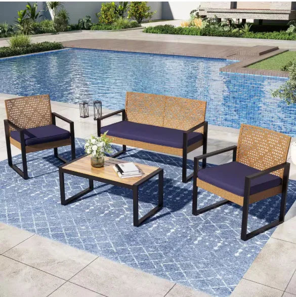 Outsunny PE Wicker Patio Furniture Set – Stylish & Weather-Resistant
