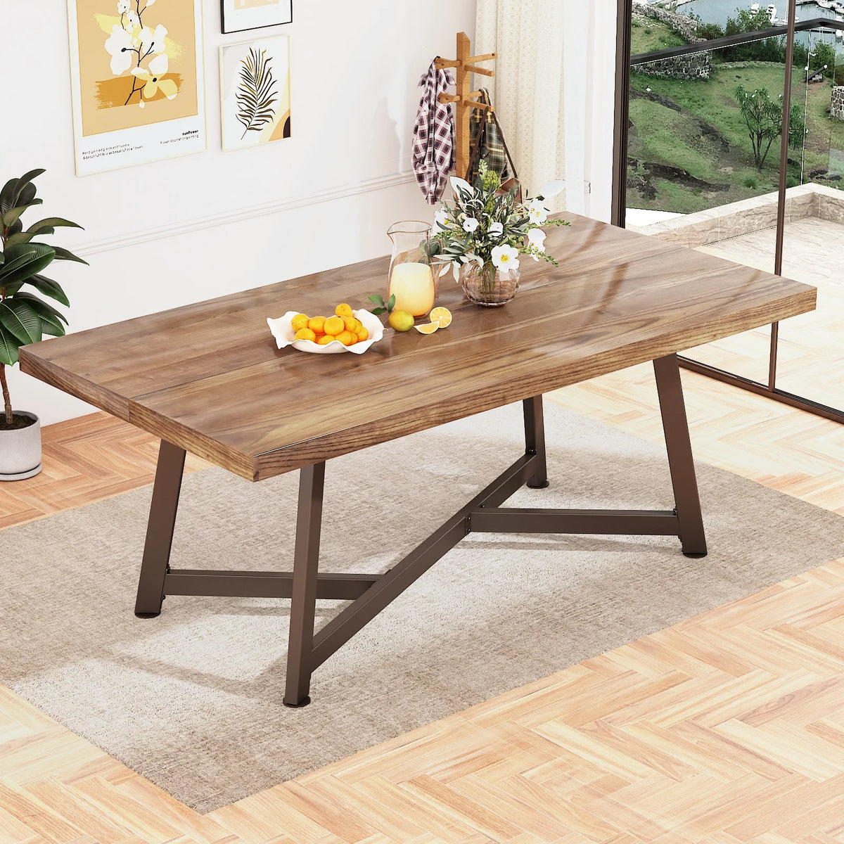 Solid Wood Dining Table for 8-10