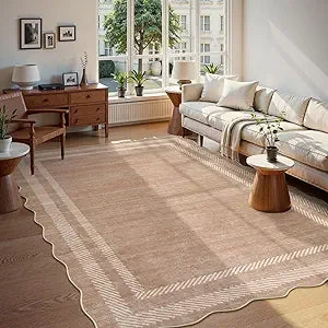 Modern Striped 8x10 Area Rug – Soft, Machine-Washable & Kid & Pet Friendly