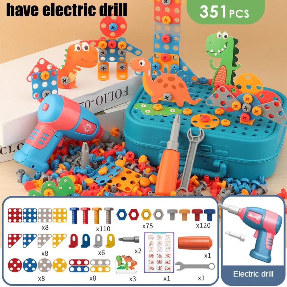 Children’s Electric Drill Tool Set – 3D Puzzle Assembly & Pretend Play Toys