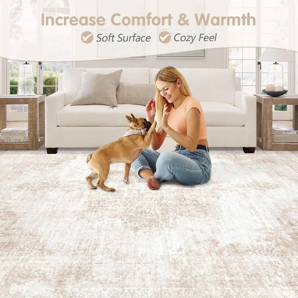 Washable 8x10 Vintage Rug