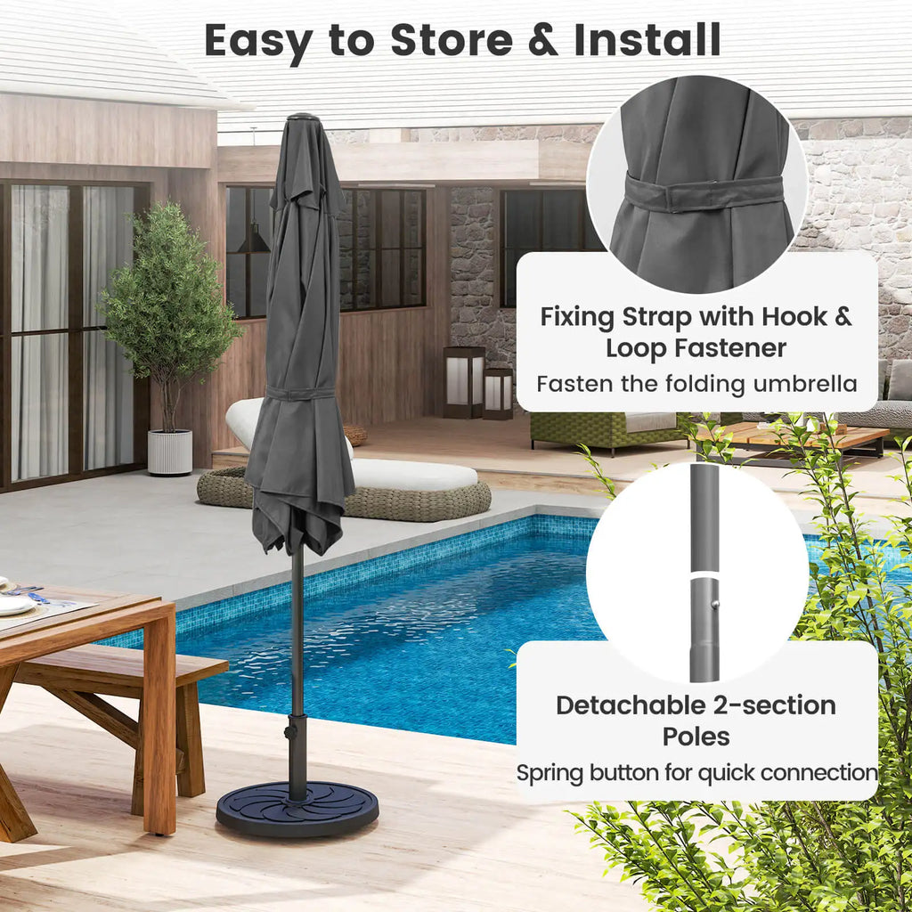 7.5ft Outdoor Patio Umbrella – Tilt & Vent Design