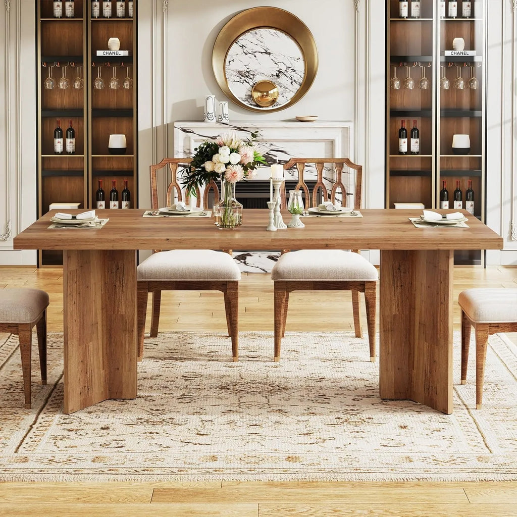 Farmhouse 63" Dining Table – Spacious & Durable