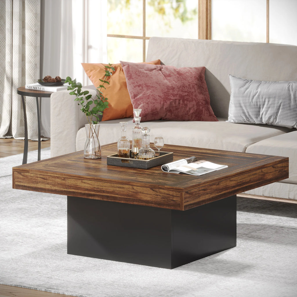 Rustic LED Coffee Table – Farmhouse Style & Modern Functionality