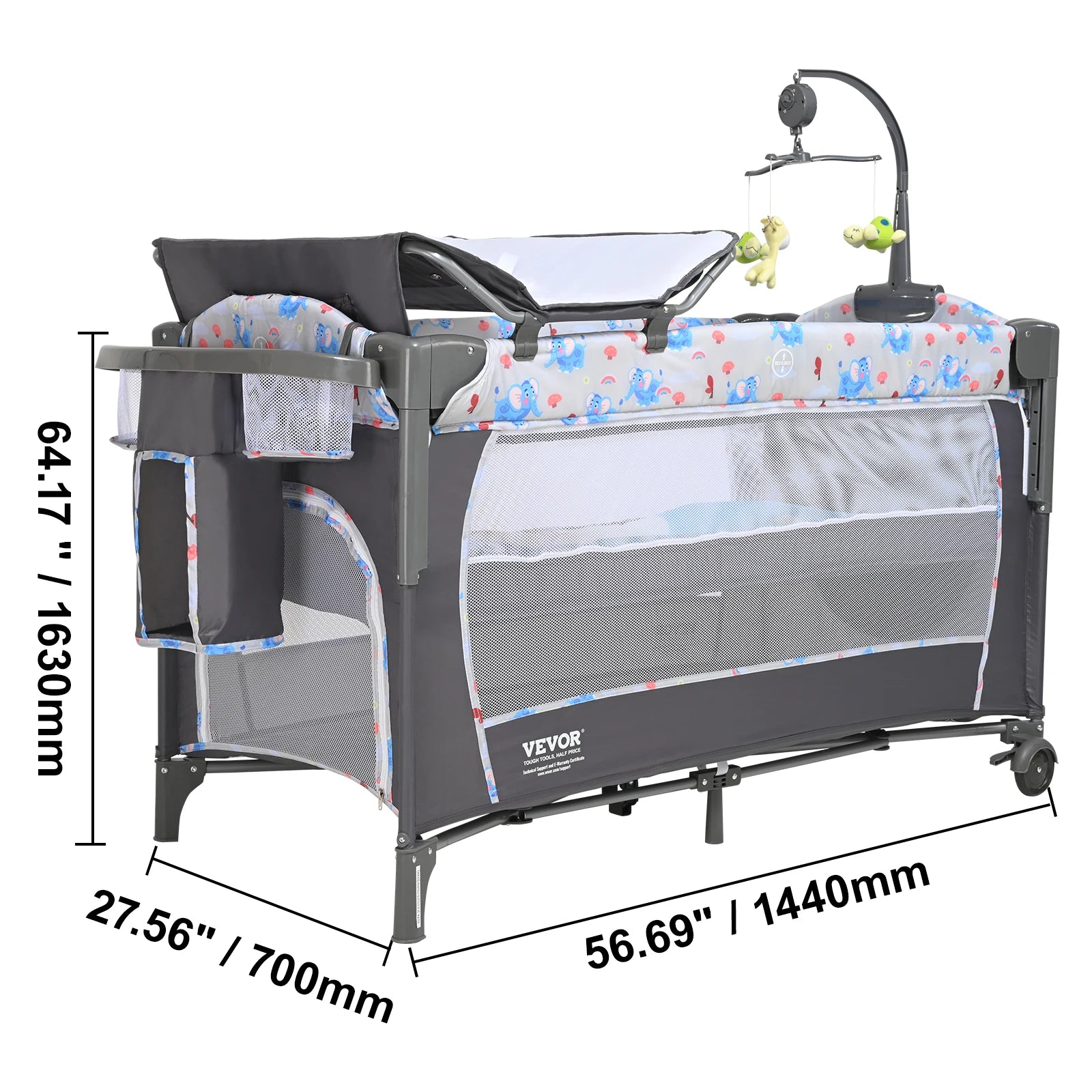 SucceBuy Baby Bassinet with Changing Table
