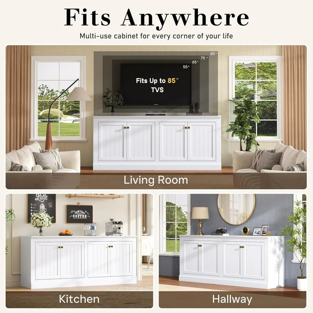 72" Farmhouse Sideboard Buffet Cabinet